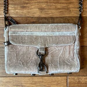 REBECCA Minkoff Crushed Velvet Crossbody Bag Purse